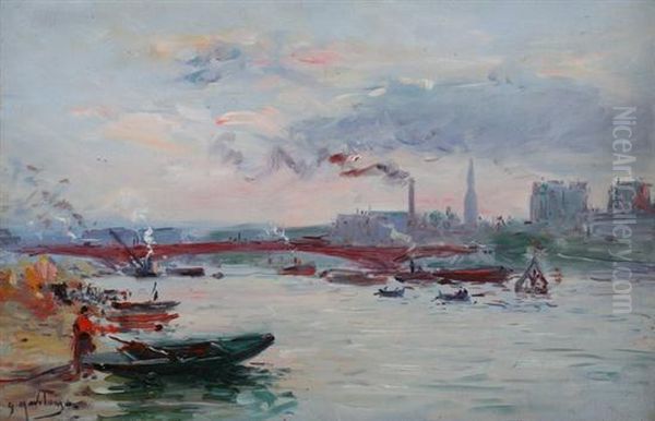 River View Oil Painting by Gustave Madelain