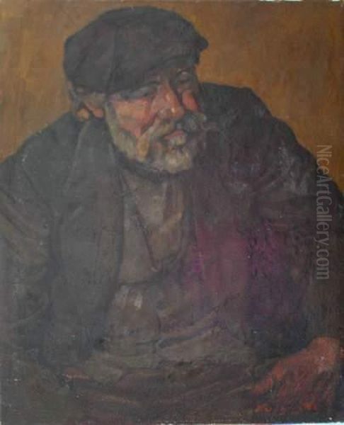 Portrait D'homme Barbu Oil Painting by Wilhelm Johannes Maertens