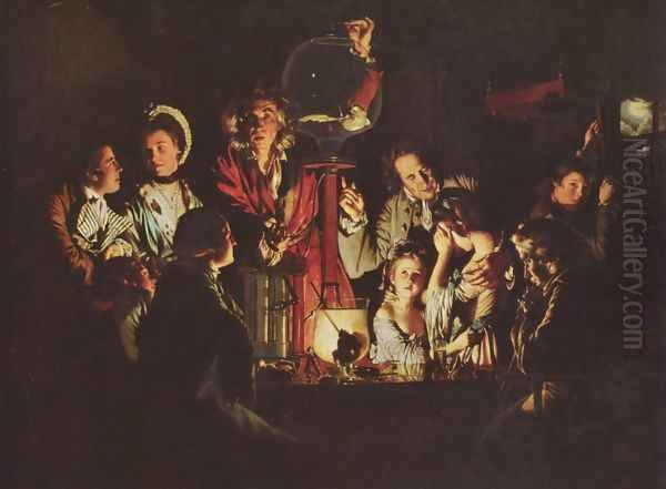 An Experiment on a Bird in an Air Pump Oil Painting by Joseph Wright