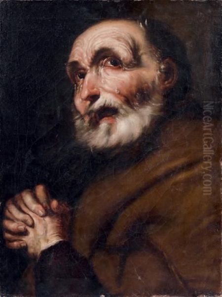 Homme Barbu Oil Painting by Francesco Maffei