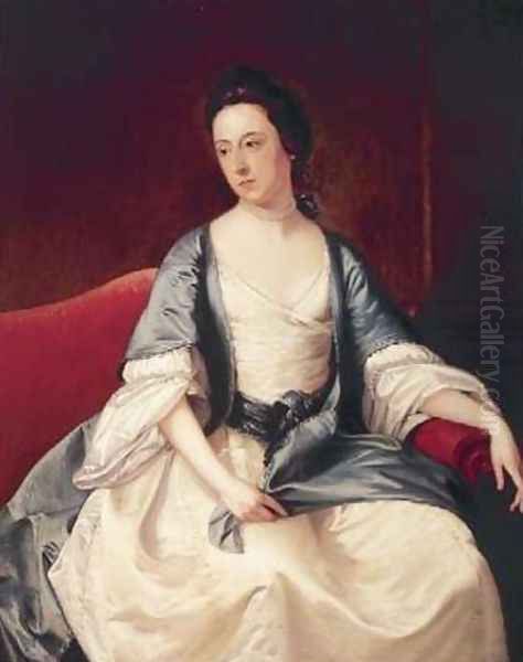 Portrait of Anne Borrow Oil Painting by Joseph Wright