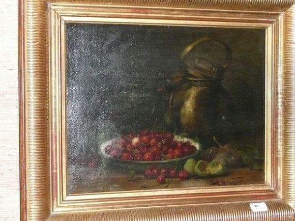 Nature Morte Aux Cerises. Oil Painting by Andre Maglione