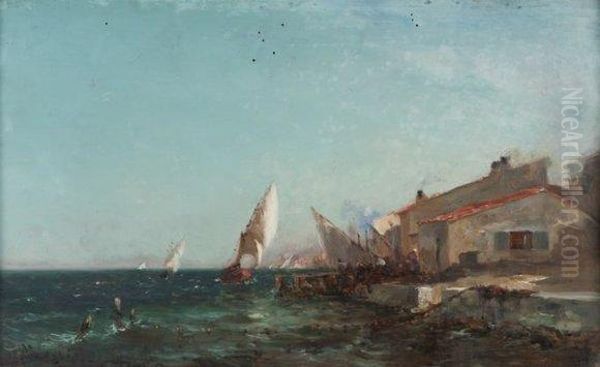 Les Martigues Oil Painting by Andre Maglione