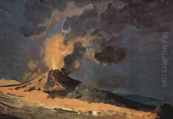 Eruption of Vesuvius Oil Painting by Joseph Wright