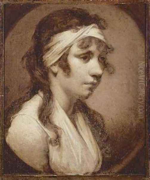 Portrait of Harriet, the Artist's Daughter Oil Painting by Joseph Wright