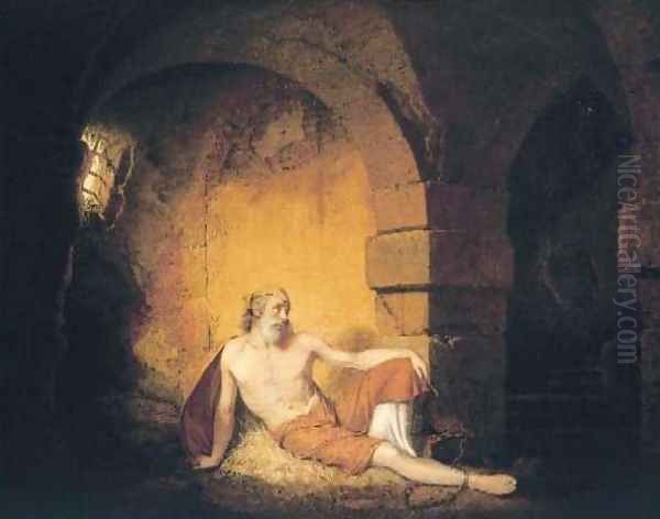 The Captive Oil Painting by Joseph Wright