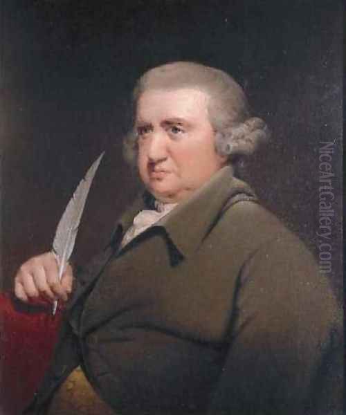 Portrait of Erasmus Darwin Oil Painting by Joseph Wright