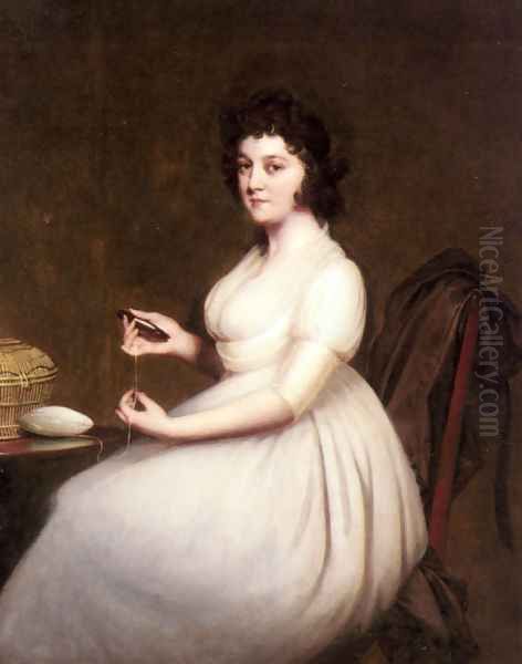 Portrait of Mrs Abney Oil Painting by Joseph Wright