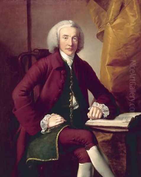 Portrait of Thomas Borrow Oil Painting by Joseph Wright