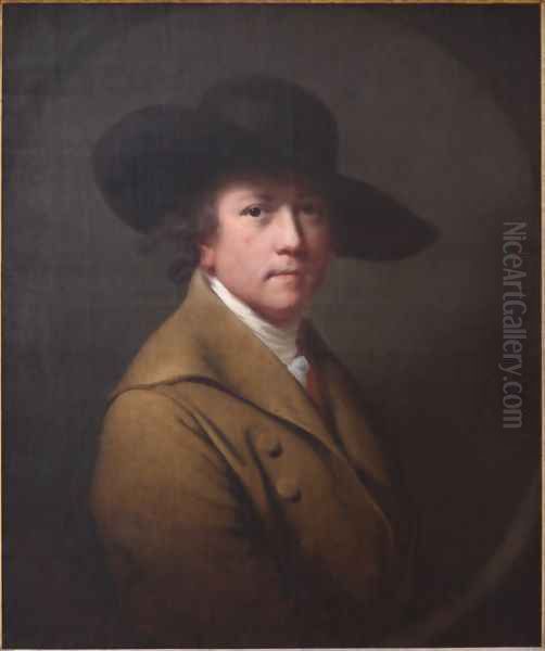 Self Portrait Oil Painting by Joseph Wright