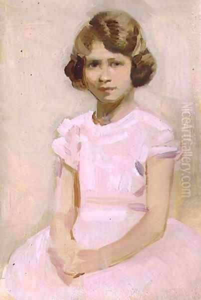 H.M. The Queen as Princess Elizabeth Oil Painting by Harry Watson