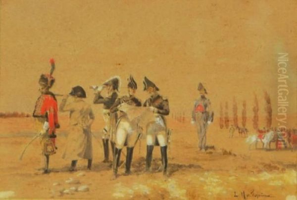 Scenes Militaires Oil Painting by Louis-Ferdinand Malespina