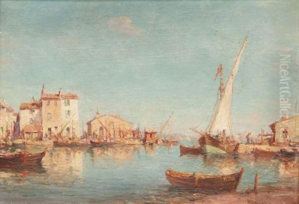 Les Martigues Oil Painting by Charles Malfroy