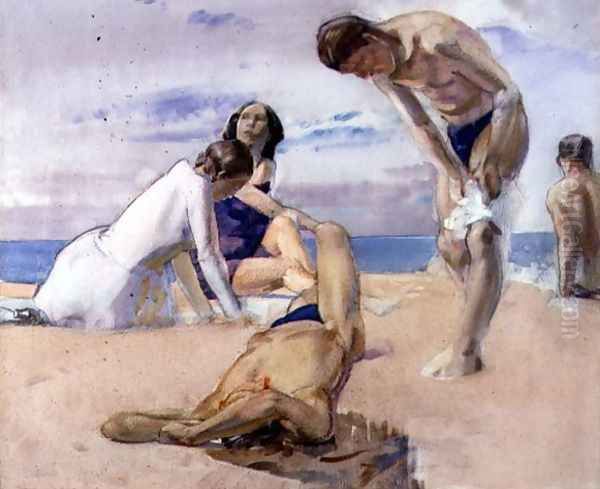 The Bathers Oil Painting by Harry Watson