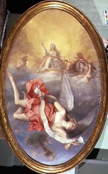 Astraea returns to Earth, panel from the Whitehall Ceiling, c.1660 Oil Painting by John Michael Wright