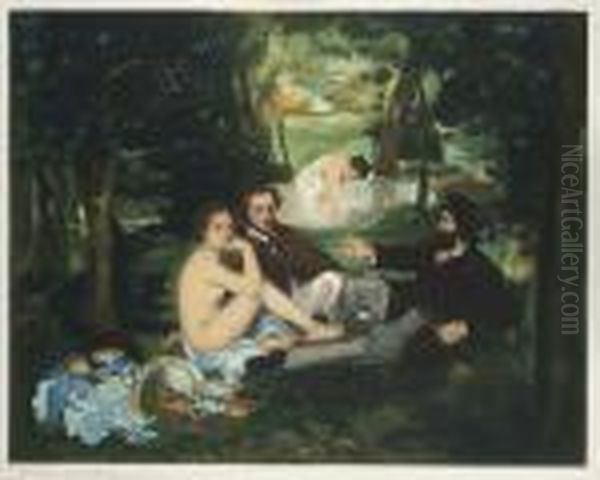 Le Dejeuner Sur L'herbe Oil Painting by Edouard Manet