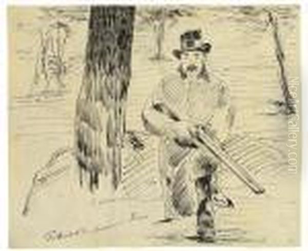 Pertuiset, Le Chasseur De Lions Oil Painting by Edouard Manet