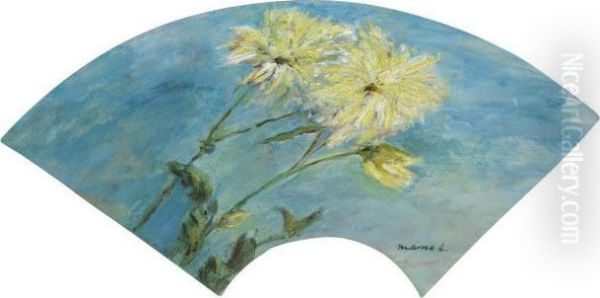 Chrysanthemes Oil Painting by Edouard Manet