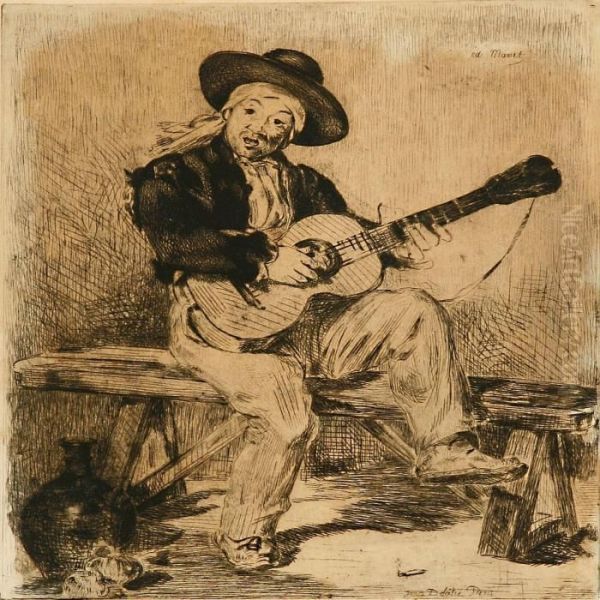 The Spanish Singer Oil Painting by Edouard Manet