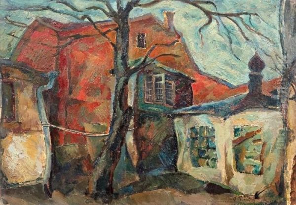 Autumn Day Oil Painting by Abraham Manievich