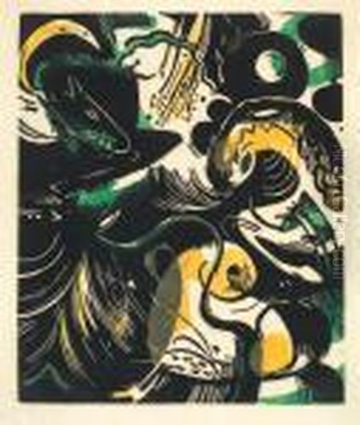 Schopfungsgeschichte Ii Oil Painting by Franz Marc