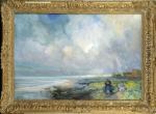 Cadzand En Hollande Oil Painting by Alexandre Marcette