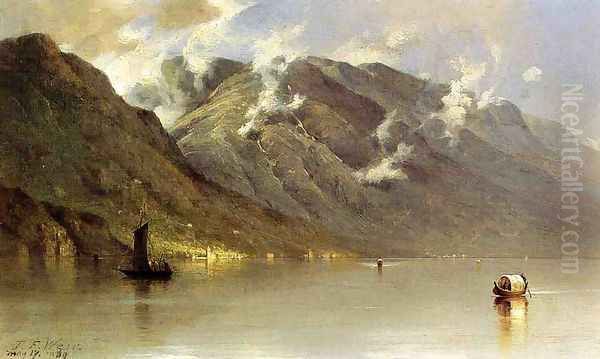 Lago Maggiore Oil Painting by John Ferguson Weir