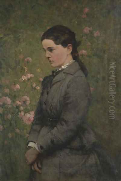 Portrait of Marion Eckford Harwood Oil Painting by John Ferguson Weir