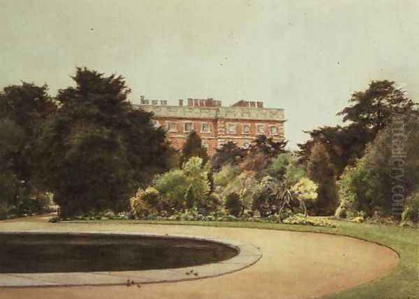 Garden, Hampton Court Oil Painting by Cyril Ward