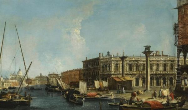 Venice, A View Of The Molo From The Bacino Di San Marco Oil Painting by Michele Marieschi