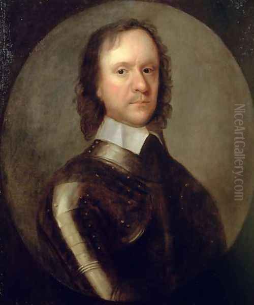 Portrait of Oliver Cromwell (1599-1658) Oil Painting by Robert Walker