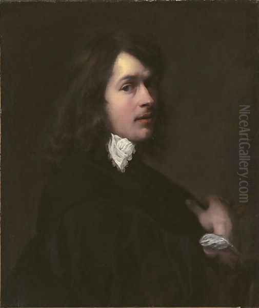 Self Portrait, late 1630s Oil Painting by Robert Walker