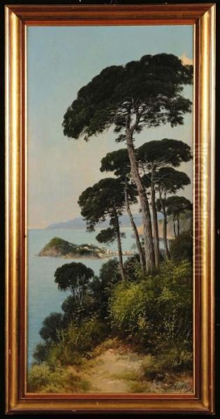 Sestri Levante Vista Da Punta Manara Oil Painting by Henry Marko