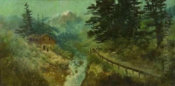 Paesaggio Montano Oil Painting by Henry Marko