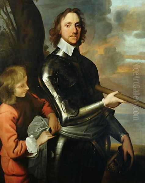 Portrait of Oliver Cromwell (1599-1658) 1649 Oil Painting by Robert Walker