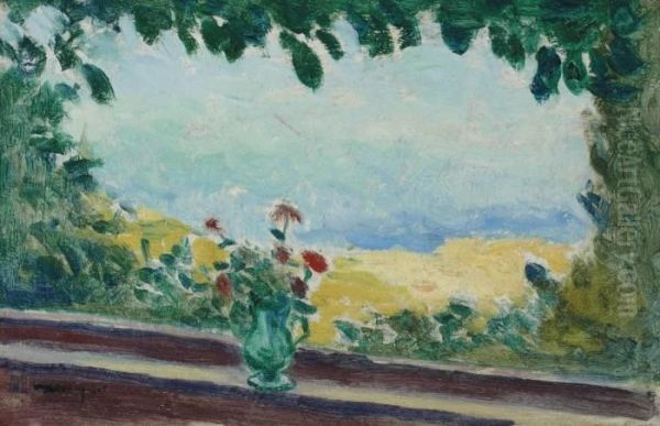 Bouquet Sur La Terrasse Oil Painting by Albert Marquet