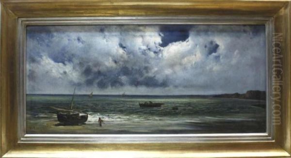 Marina Oil Painting by Ramon Marti Y Alsina