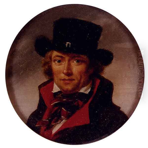 Portrait Of A Man, Possibly A Self-Portrait Oil Painting by Jean Baptiste Joseph Wicar