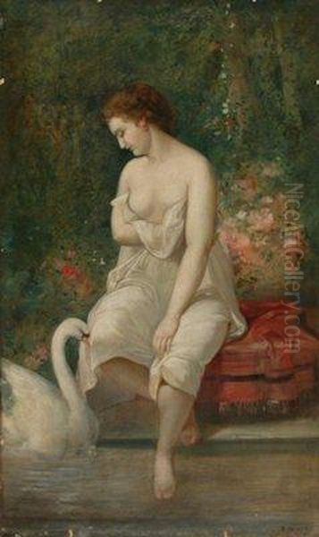 Venus En El Bano. Oil Painting by Ramon Marti Y Alsina