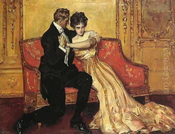 The Marriage Proposal Oil Painting by Albert B. Wenzell