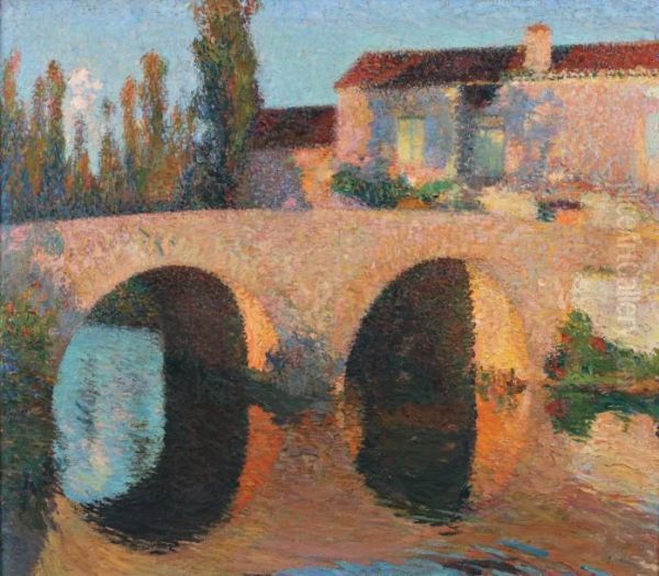 Le Pont A Labastide Du Vert Oil Painting by Henri Martin