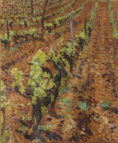 Vignes Dans Le Lot Oil Painting by Henri Martin