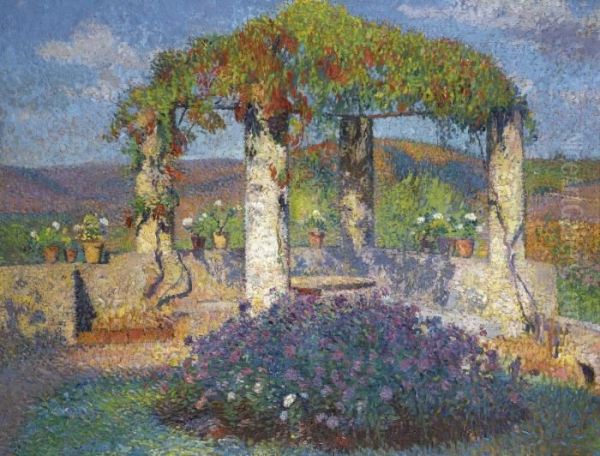 La Tonelle De L'angle Nord-ouest Du Parc De Marquayrol Oil Painting by Henri Martin