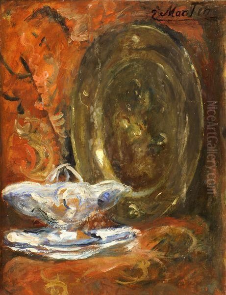 Nature Morte A La Sauciere Oil Painting by Jacques Martin