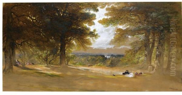 Richmond Park, London Oil Painting by John Martin