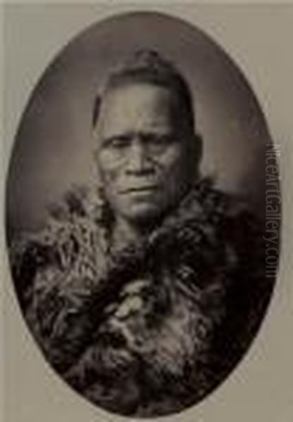 Maori King Tawhaio Oil Painting by Josiah Martin