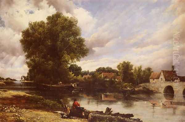 Along The River Oil Painting by Frederick William Watts