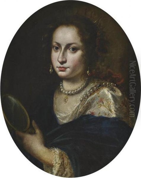 Portrait Of A Lady Oil Painting by Giovanni Martinelli