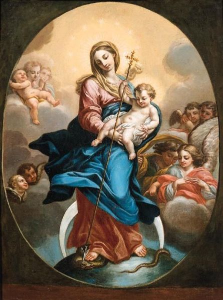 Immacolata Concezione Oil Painting by Agostino Masucco Masucci