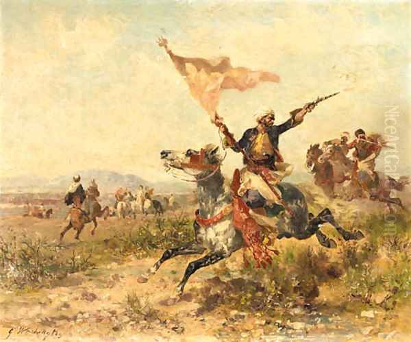 Arab warriors Oil Painting by Georges Washington